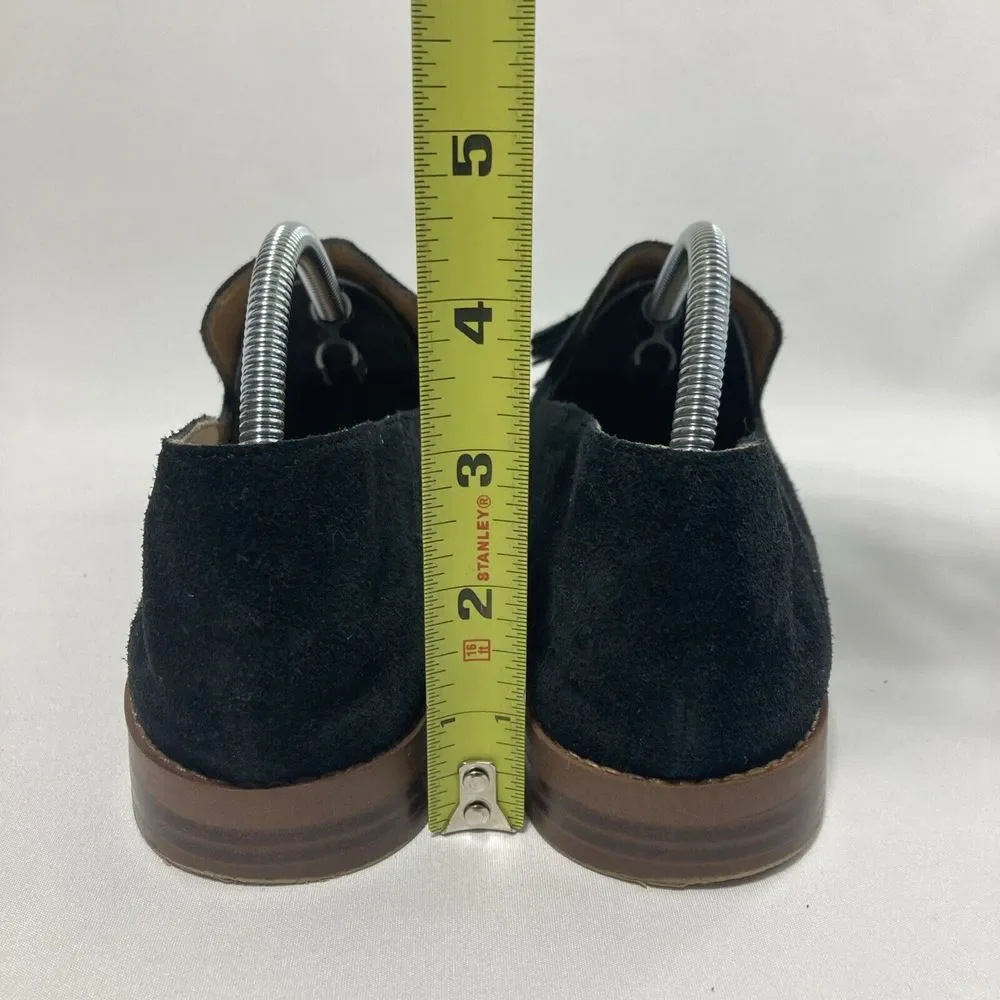 Franco Sarto L-Hadden Womens Sz 7.5 M‎ Suede Loafers Slip On Shoes With Tassels